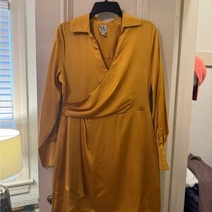 Worthington Golden Silky Dress NWT